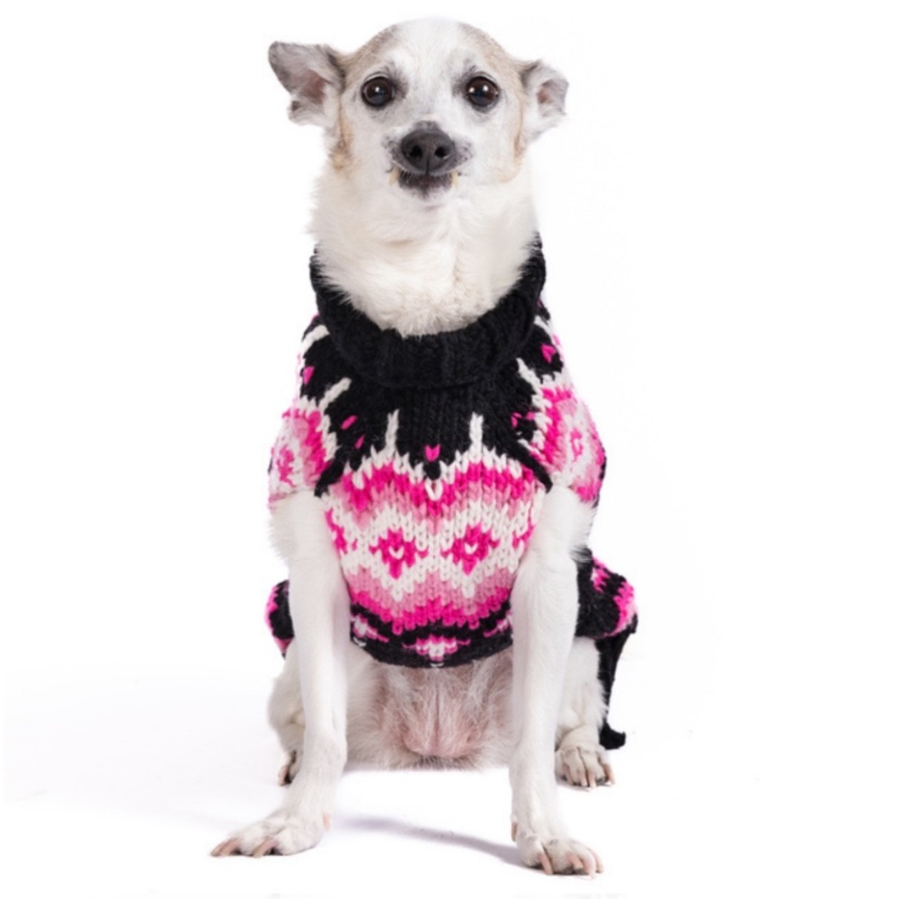 Chilly Dog Artic Pink Dog Sweater Size XXL